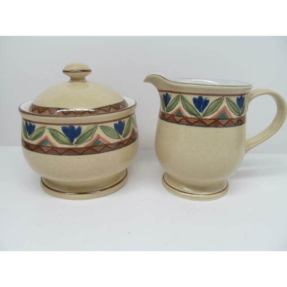 Mikasa Potters Touch Sausalito Creamer & Covered Sugar Bowl - Picture 7 of 12